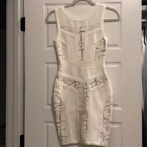 Celebrity Boutique White Rayon Dress